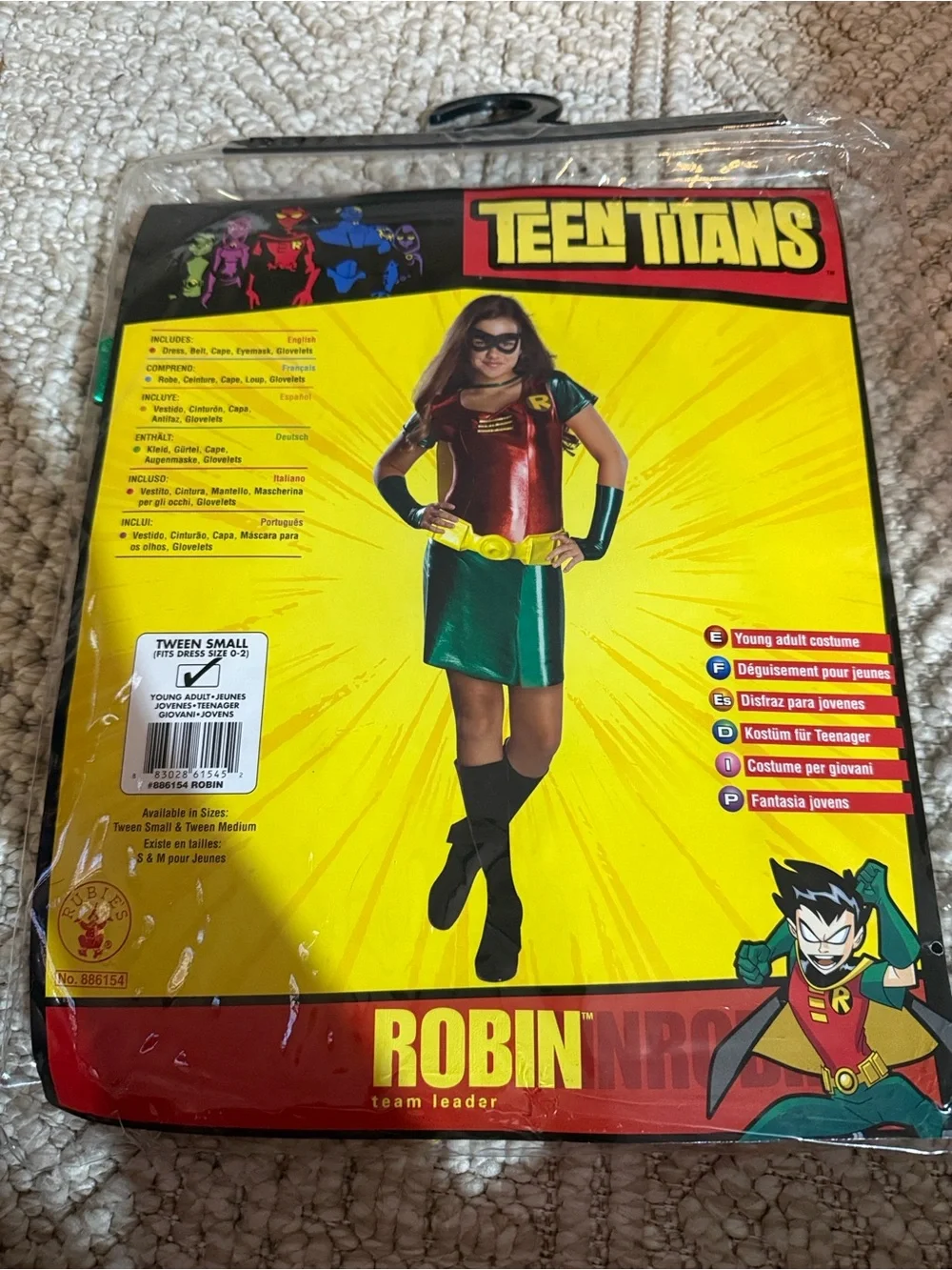 Rubie's Teen Titans Robin Costume - Red, Green, Yellow